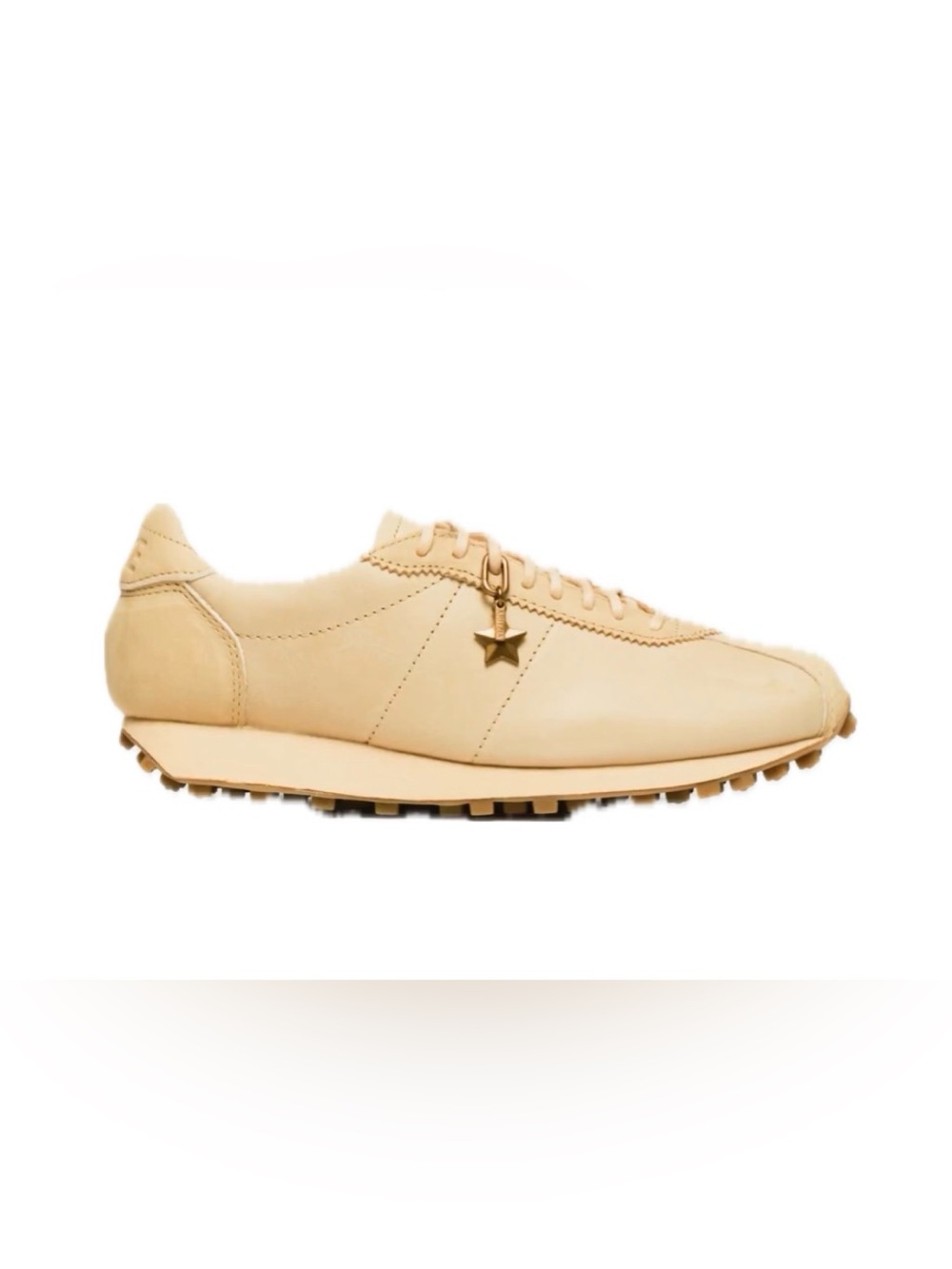 Nike by Aritzia Lim Edition Women's Beige Leather Sneaker with Star Charm